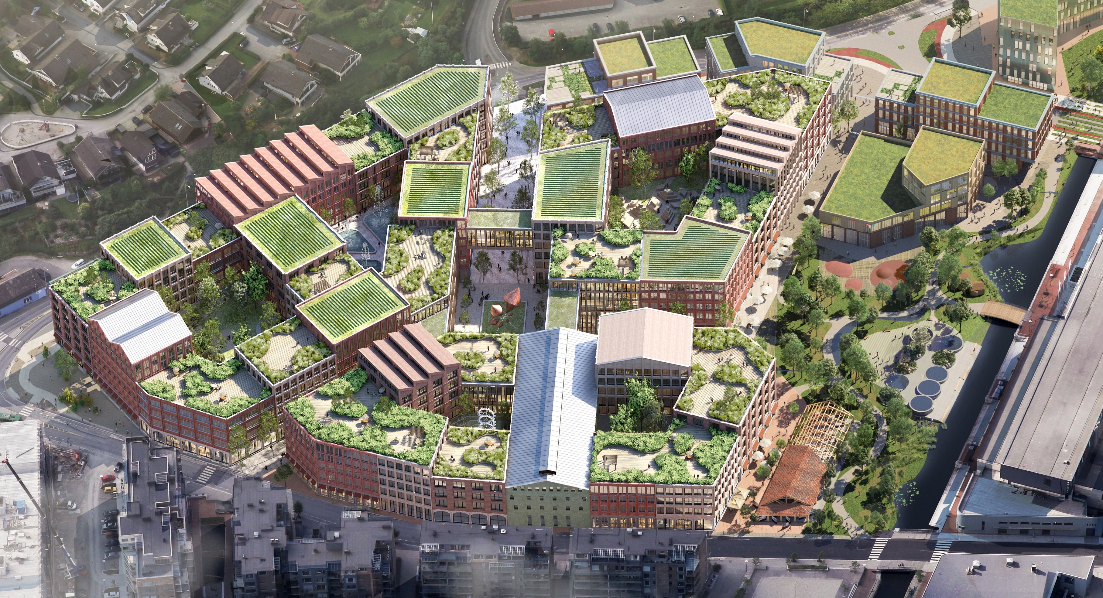 Illustrasjon/bilde til saken "Elveparken er i finalerunden for Equinor sitt nye hovedkontor i Norge"